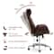 Glitzhome® Mid-Century Modern Faux Leather Adjustable High Back Swivel Office Chair